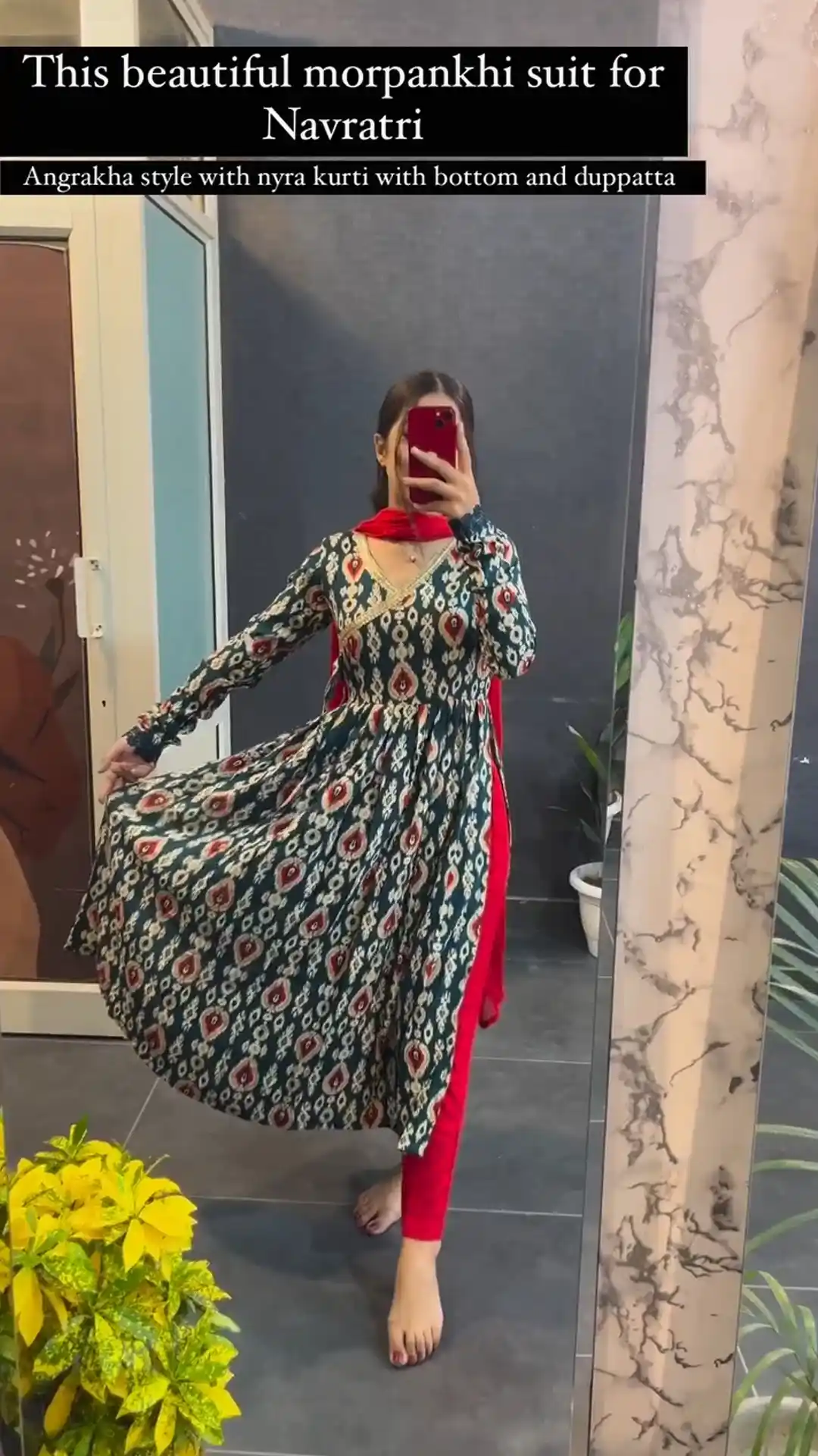 Most Beautiful Kurti In Angrakha Style With Nyra Kurti With Duptta.png